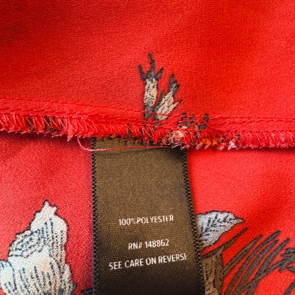 Torrid Red and Gold Floral High Neck Tank - Picture 5 of 6